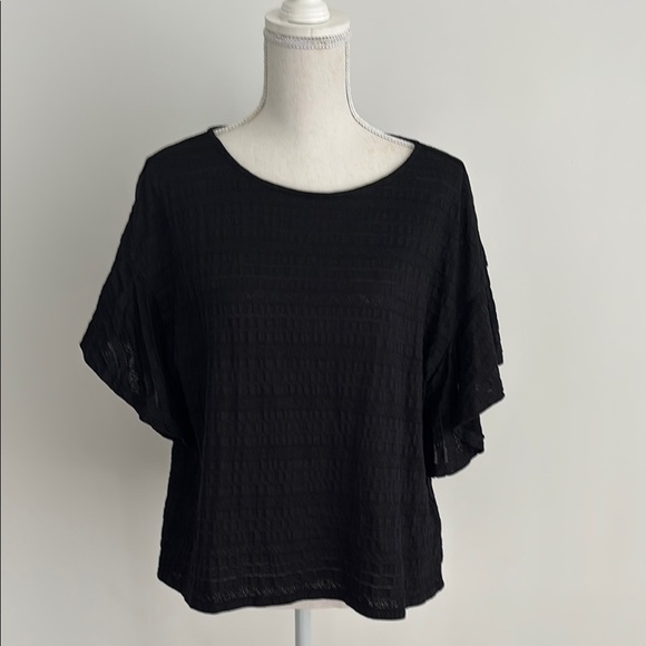 Ruby Rd Black Women's Top Petite Large - Picture 1 of 9